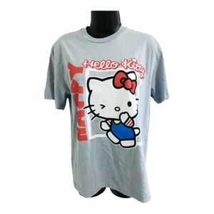 Hello Kitty light blue Happy‎ Kitty graphic print t-shirt size XS new